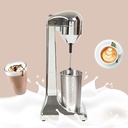 500ml Milkshake Maker Countertop Electric Drink Mixer Stainless Steel Milk Shake Blender Drink Mixer w/Practical Muddler, 100W 110V