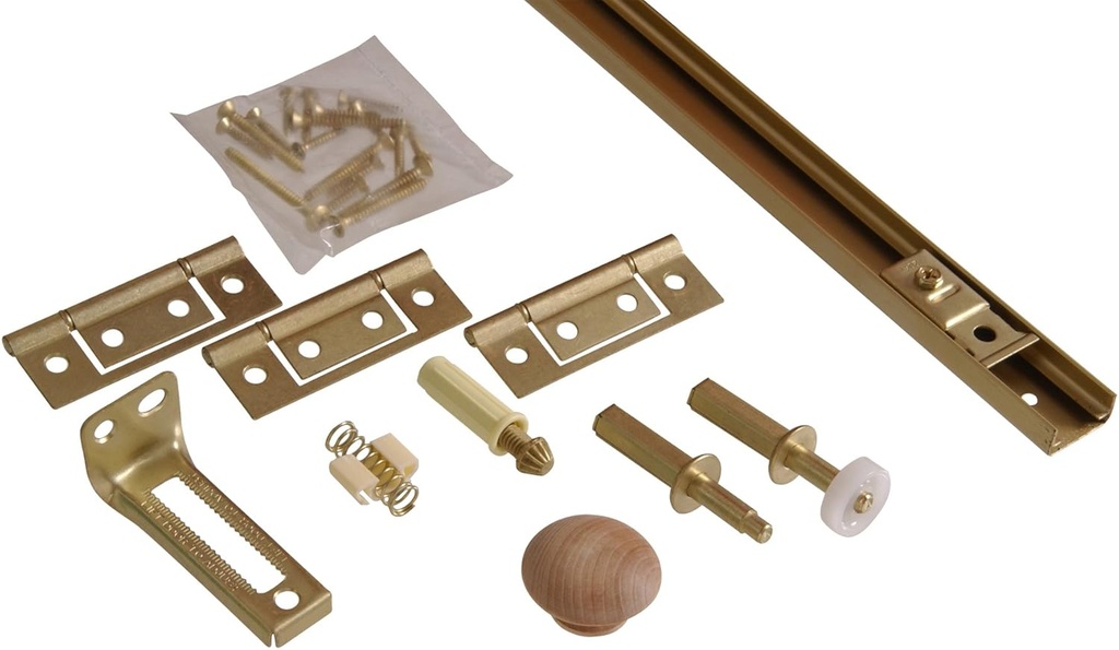 Hardware Essentials Bi-Fold Door Hardware Set 36' Opening, 1-Kit (852951), Brass