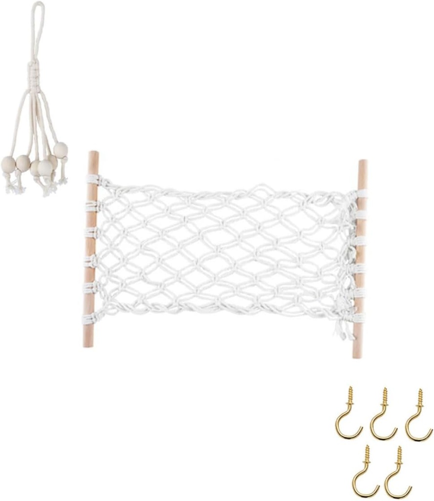 PRETYZOOM Bohemian Hanging Basket Fruit Macrame Hammock for Kitchen Decorative Vegetable Holder Wall Balcony Decor