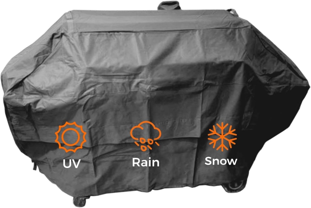 Grill Cover for Nexgrill Oakford 1150 Reverse Offset Smoker and 3-Burner Gas Grill - Heavy Duty Waterproof Resistant Full-Length Smoker Cover for # 700-0072 Accessory