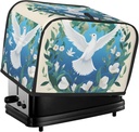 Peace On Earth 2 Slice Toaster Covers Bread Machine Cover Quilted Dustproof Fingerprint Protectors Small Washable Appliance Cover Bread Maker Dust Protection Universal Size