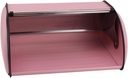 KIMISS Countertop Bread Storage Bin Pink Mirror Roll Top Bread Box for Kitchen Bread Shop Professional Accessories for Use