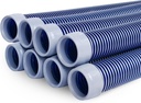 POOLWHALE Professional Swimming Pool Vacuum Cleaner Hose -1.5” 8 Piece Hoses, Perfect Vacuum Extension/Replacement - Compatible with all Major Automatic Pool Cleaners