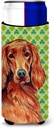 Irish Setter St. Patrick's Day Shamrock Portrait Ultra Beverage Insulators for slim cans