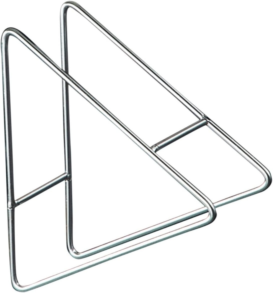 Triangle Shape Dish Holder Sturdy Stainless Steel Food Dish Storage Rack Plate Stand