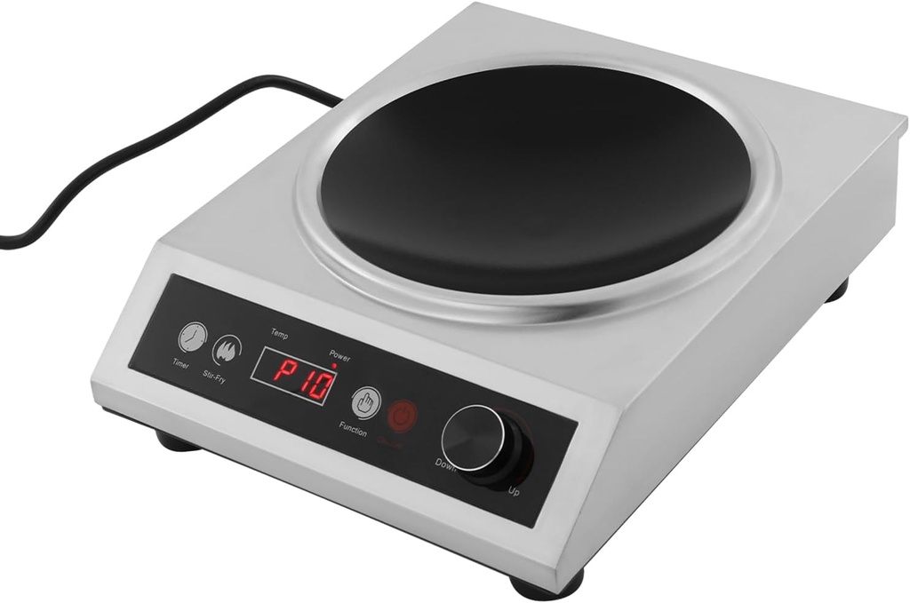 DYRABREST 1800W Induction Cooktop Compact Electric Countertop Stove Portable Induction Hob with 10 Adjustable Temperature Levels, 24-hour Timer for Kitchen, Dorm, RVs, and More