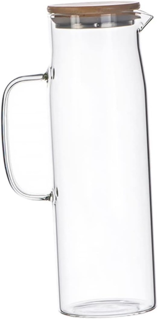 Glass Tea Pot Carafe Water Bottle Juice Jug Heat-resistant for Iced Tea
