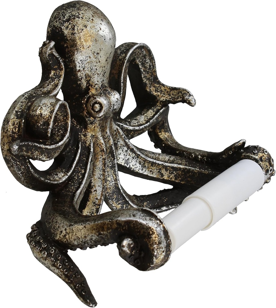 Quadow Decorative Swimming Octopus Toilet Paper Holder - Bathroom Decor