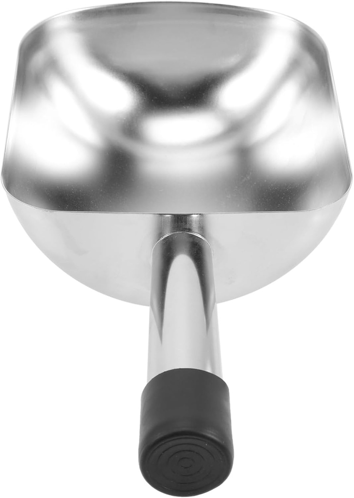 PRETYZOOM Stainless Steel Double Mouth Scoop for Ice Cubes Flour Coffee Beans Dried Fruits Kitchen Utility Tool for Home Bars Restaurants