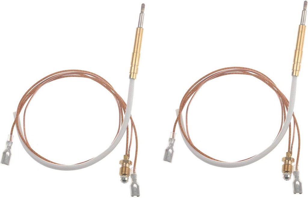 2Packs Outdoor Patio Heater Thermocoupler, 23.5" Longer, Compatible with Most Brand Propane Gas Outdoor & Garden Heater