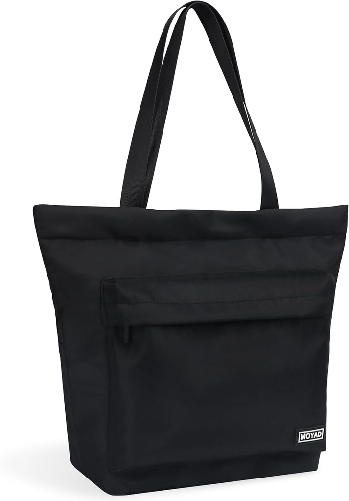 Moyad Insulated Lunch Bag for Women Men, Reusable Thermal Food Carrier Bag, Camping/Travel/Outdoor Cooler Handbag, Black