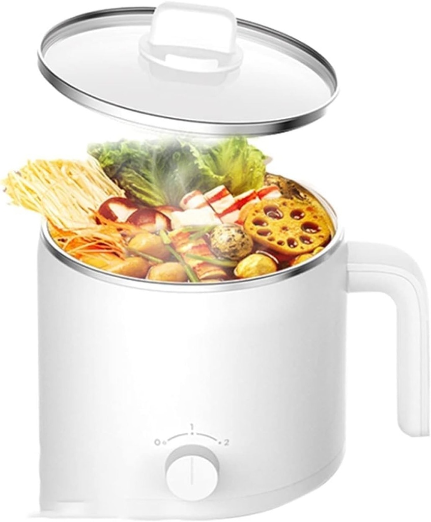 Electric Noodle Pot,Electric Hot Pot,Rapid Noodles Cooker, 1.2L Electric Cooker,Mini Steamer,Non-Stick Casserole, Suitable for Noodles,Eggs, Dumplings, Soup, Porridge