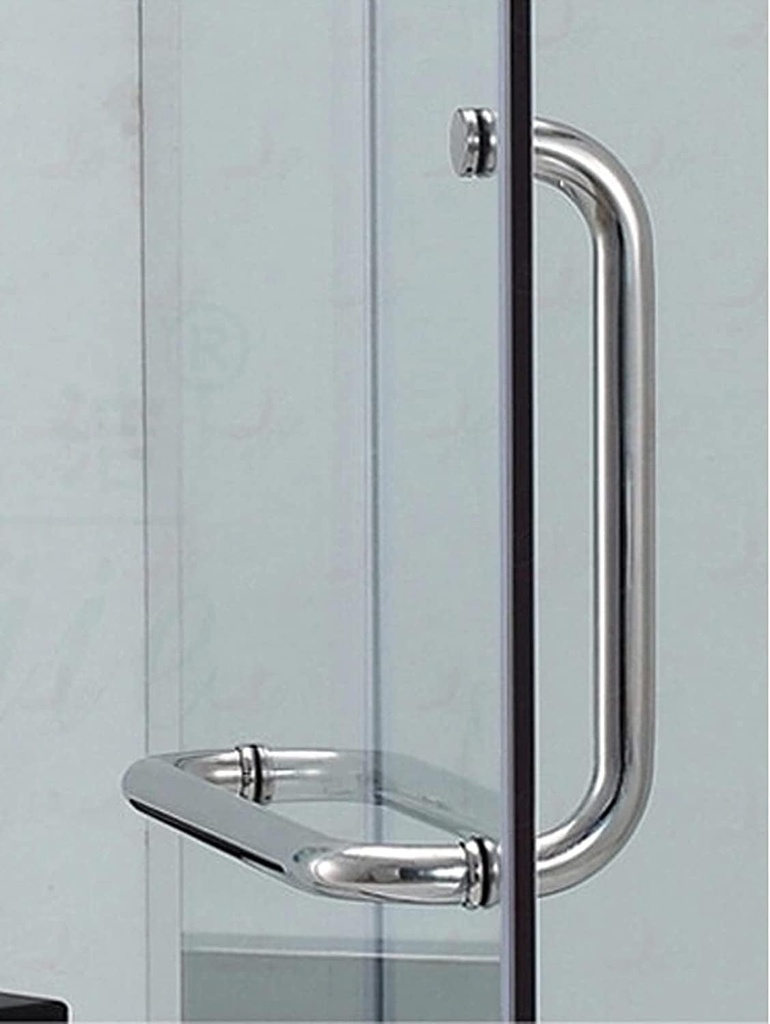 Shower Door Handle Glass Door Handle,SUS304 Stainless Steel Polished Chrome Finish Sliding Glass Door Handle Set - Door Knob Replacement (Size : 300mm+400mm) (300mm+450mm)