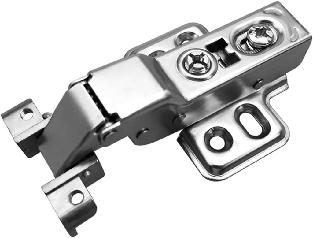 1pc Aluminium Frame Glass Door Hinge, Cold Rolled Steel Hydraulic Damping Cushion Silent Concealed Hinge Kitchen Bathroom Cabinet Hinge-Full Cover