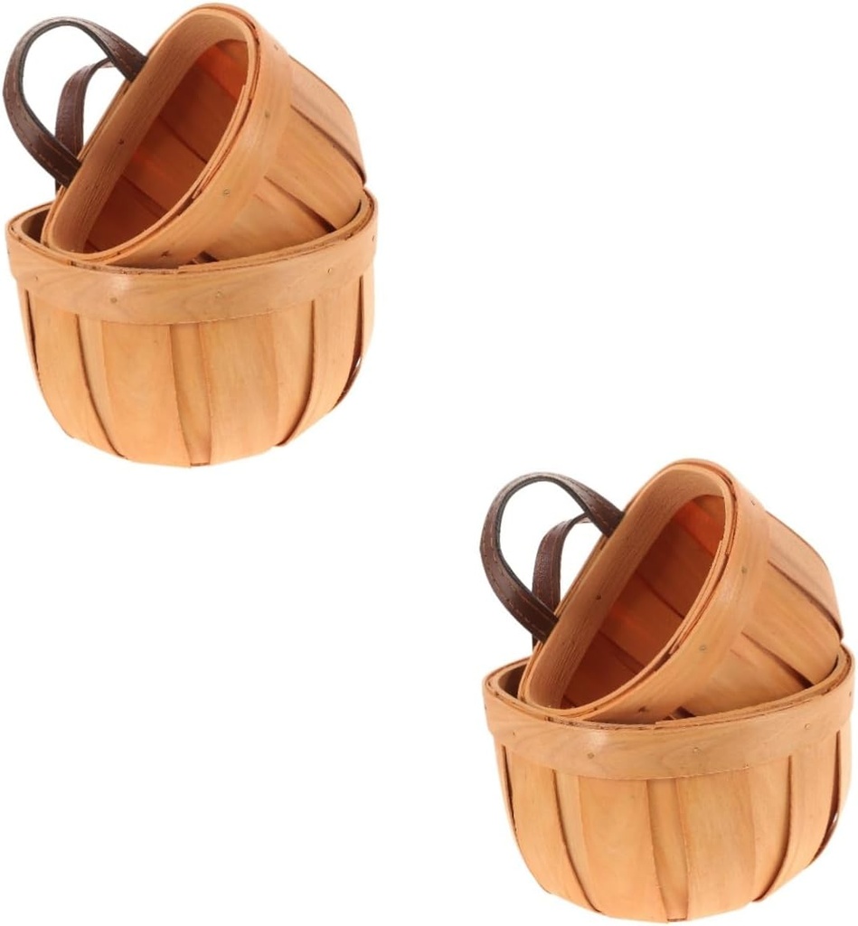 2sets Hanging Vegetable Fruit Baskets Wall Hanging Basket Kitchen Accessory 2pcs*2