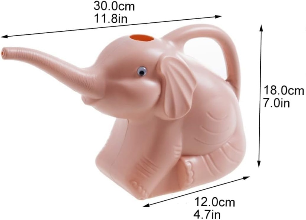 2L Elephant Shape Watering Pot Can Plant Outdoor Irrigation Home Gardening Tools Equipment Garden Supplies Baby Sprinkling Water Bonsai Decorative Mini Succulent Plants Animal Watering Can
