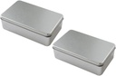 KICHOUSE 2pcs Frosted Tinplate Food Storage Boxes Airtight Cookie and Candy Containers Versatile Packing Boxes for Crafts and Treats Silver