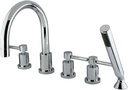 Kingston Brass KS83215DL Concord 5-Piece Roman Tub Faucet, Polished Chrome