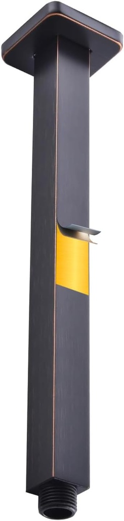 Brass Shower Arm with Flange, ENGA Oil Rubbed Bronze 12 Inch Ceiling Mount Shower Head Extension