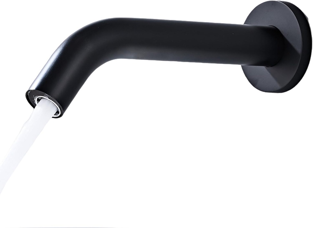 Touchless Motion Sensor Faucet Wall Mounted Concealed Automatic Robinet Hands-Free for Bathroom and Kitchen- CEC Watersense and DOE Certified Matte Black