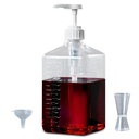 Large Capacity Syrup Dispenser for Coffee Bar, 54oz 1600ml PET Syrup Bottle w Measuring Cup and Funnel, Dispenser Bottle w Upgraded Pump