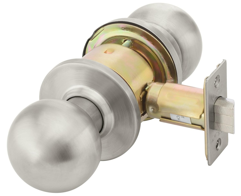 Yale CA4601 x 630 Cylindrical Knob Lockset, Grade 2, Passage Function, 2 3/4" Backset, 630 Satin Chrome