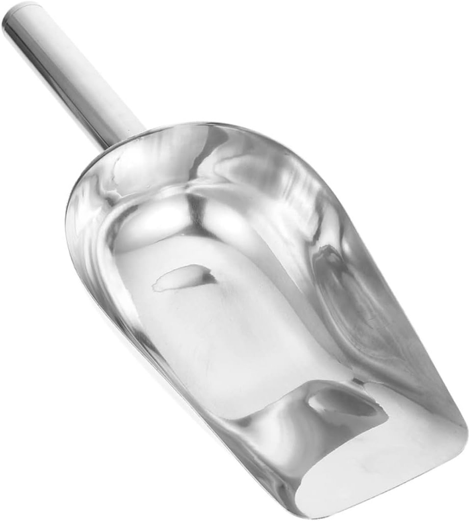 Stainless Steel Ice Scoop and Food Shovel for Multi-purpose Use Kitchen Bar and Restaurant and Design for Ice Flour Grains
