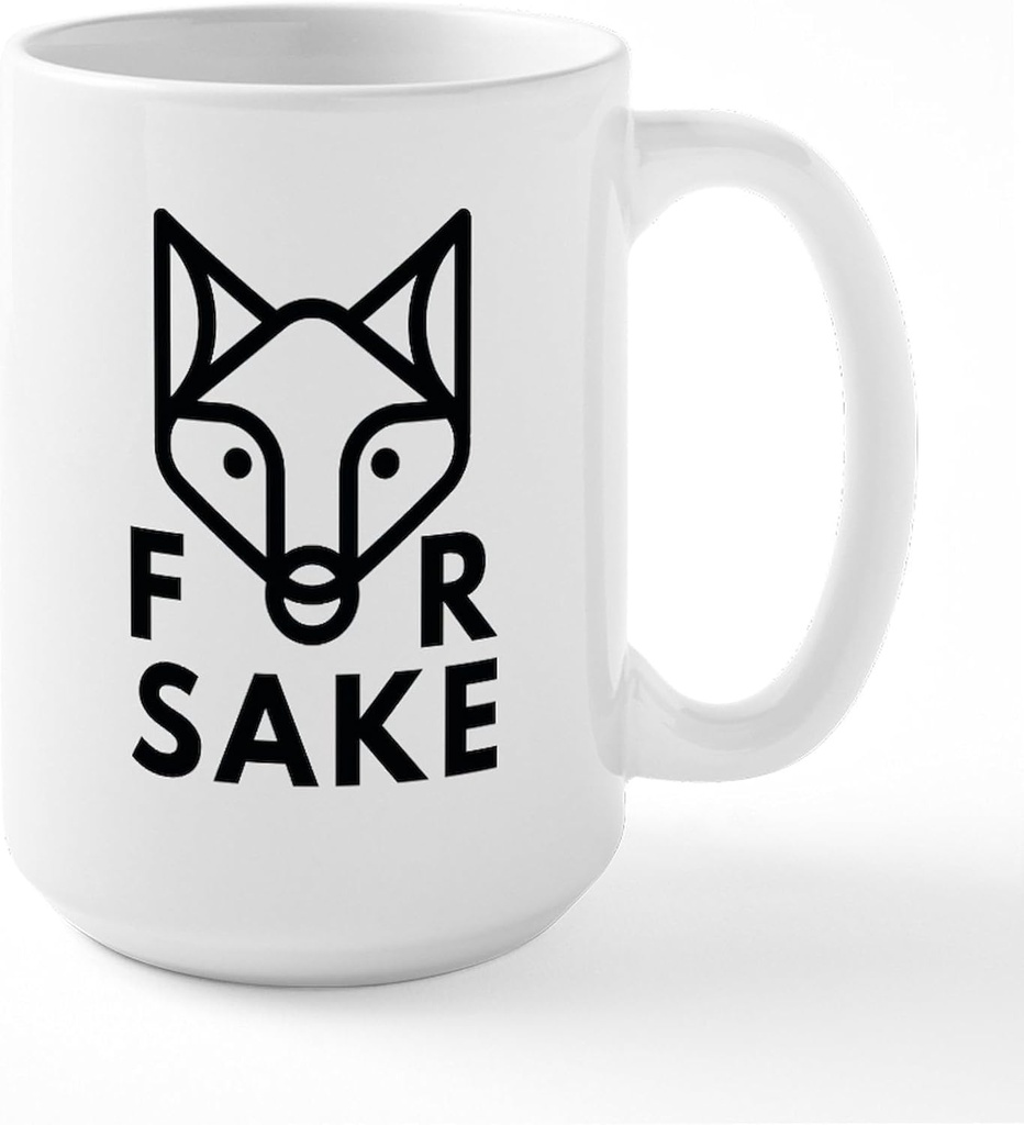 CafePress For Fox Sake Large Mug 15 oz (444 ml) Ceramic Coffee Mug