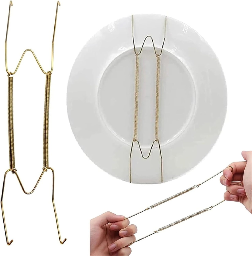 Plate Hangers 30Pcs Plate Hangers Wire Holders Heavy Duty Invisible /6/8/10/12/14 Inch for Decorative Plates and Arts