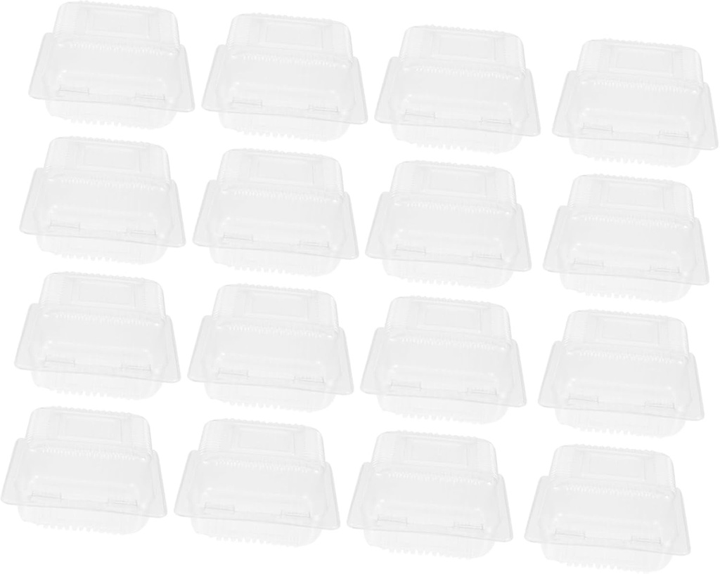 Cabilock 100pcs Sandwich Containers Airtight Bread Saver Box for Parties Birthday Kitchen Storage Reusable Bakery Boxes