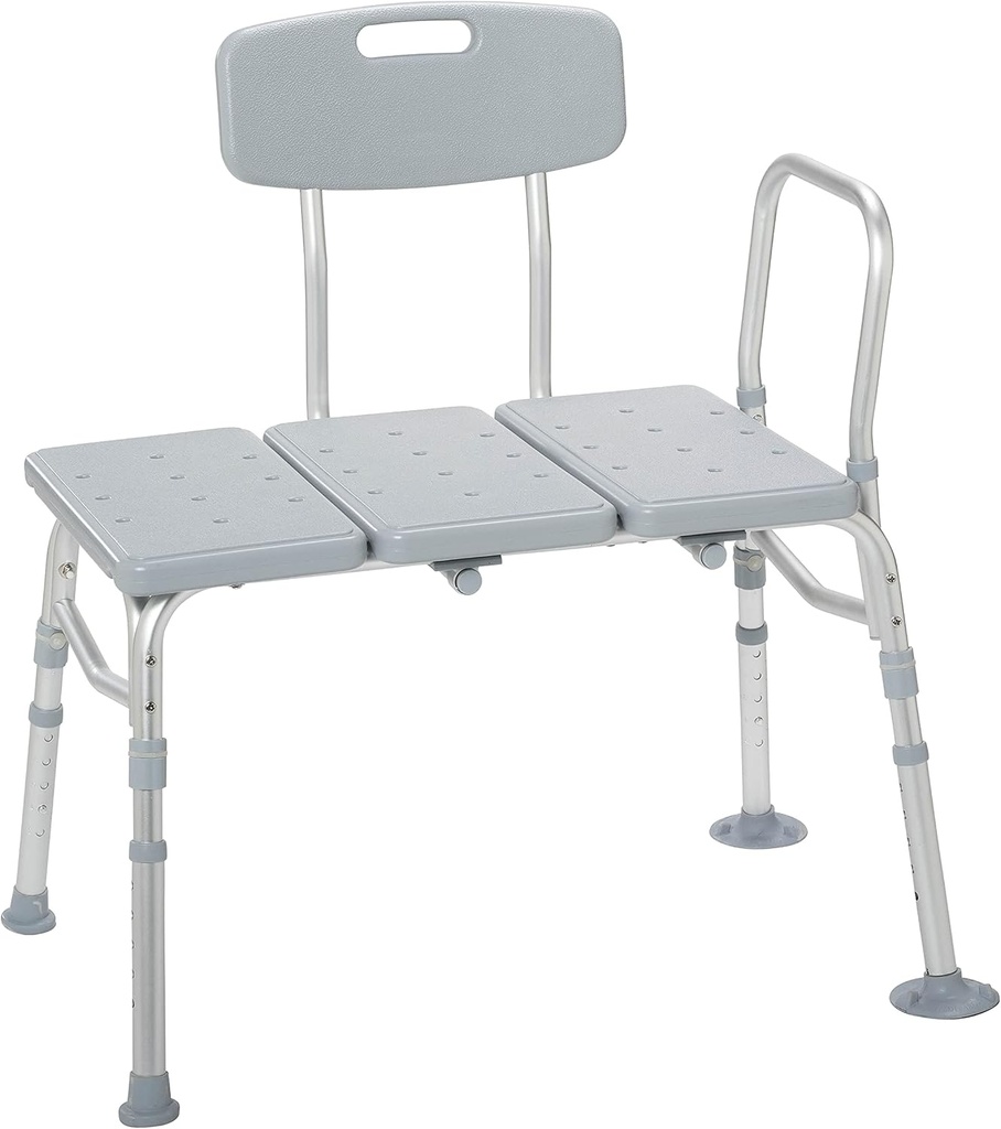 Drive Medical PreserveTech Tub Transfer Bench for Bathtub, Shower Transfer Bench, Bath Seat with Arms & Backrest, Bath Chair for Elderly, Shower Chair for Disabled, Bathtub Transfer Bench