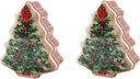 Cookie Jars Christmas Cookie Tins with Lids Empty Christmas Tree Shaped Candy Tin Boxes Food Tin Storage Containers for Gift Giving Candy Biscuits Cookie Treats Chocolate,2 Pack