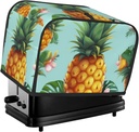 Tropical Pineapple 2 Slice Toaster Covers Dustproof Splash-Proof Bread Machine Cover Fingerprint Protectors Small Washable Kitchen Appliance Cover Universal Size