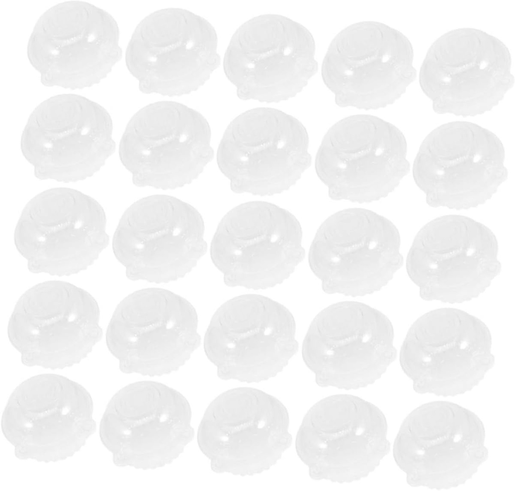 Alipis 50pcs Cupcake Containers with Lids Clear Dessert Boxes for Individual Muffin Storage for Weddings and Bakery Treats