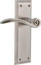 Nostalgic Warehouse New York Plate Single Dummy Swan Lever in Satin Nickel