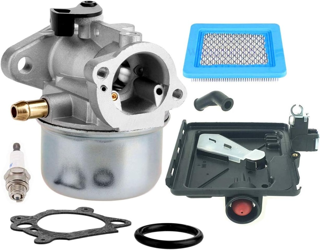 799868 Carburetor Compatible with Briggs & Stratton 498170 799872 694202 497586 498254 790821-14111 Carburetor +795259 Air Filter Cleaner Primer Base By LEIMO