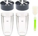 32oz Cup and Extractor Blade Replacement Parts Blender Accessories Compatible with Nutribullet 600W/900W Models (4 Packs)