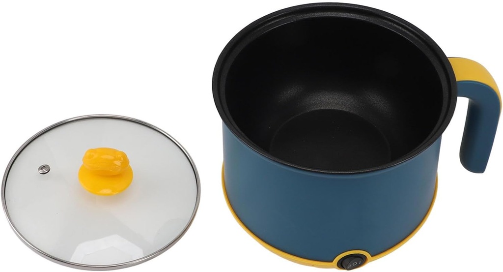 Hot Pot Electric, 2 Levels Adjustable Mini Electric Cooker Easy To High Temperature Non Stick 1.8L for Egg for Soup (US Plug 110V)