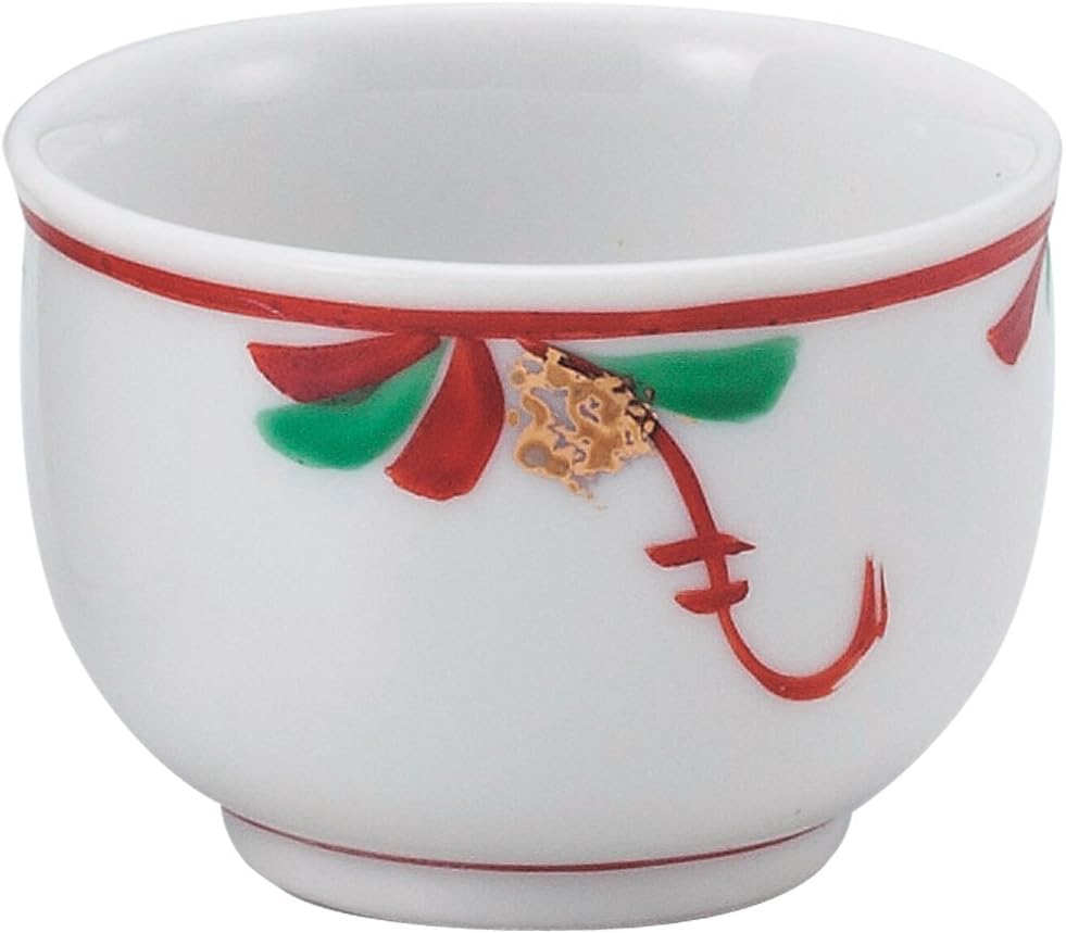 Yamashita Crafts 14079880 Cup/Gui Cup, White, φ2.0 x 1.5 inches (5.2 x 3.8 cm), Kyoto Small Flower Round Gui Cup