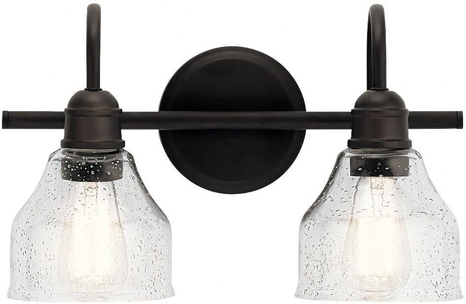 2 Light Vanity Light Approved for Damp Locations with Vintage Industrial Inspirations 14.75 inches Wide-Olde Bronze Finish Vintage Industrial Wall Mt Bath 2 Arm 147-Bel-2848121