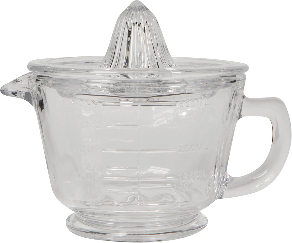 Now Designs Glass Citrus Reamer - Durable, Easy-to-Clean Juicer for Fresh Citrus