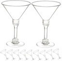 14pcs Unbreakable Cocktail Goblets Transparent Beverage Cups for Parties Weddings and Festivals Versatile Drinkware for Cocktails Wine and Desserts