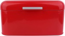 VINGVO Metal Storage Box, Metal Bread Box Metal Bread Storage Box Bread Box for Kitchen Countertop 12x7.1x6.3in for Living Room, Bedroom, Office (Red)