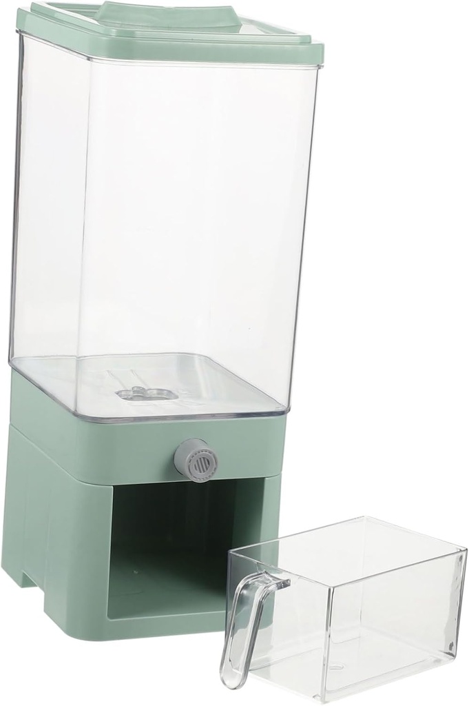 LIFKOME 3.75l Rice Storage Bin Dry Food Dispenser Cereal Containers for Kitchen Ergonomic Rice Holder for Countertop or Cabinet