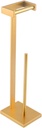 GERZWY Bath Free Standing Toilet Paper Holder Gold Stainless Steel Tissue Paper Roll Holder DZY005-BE