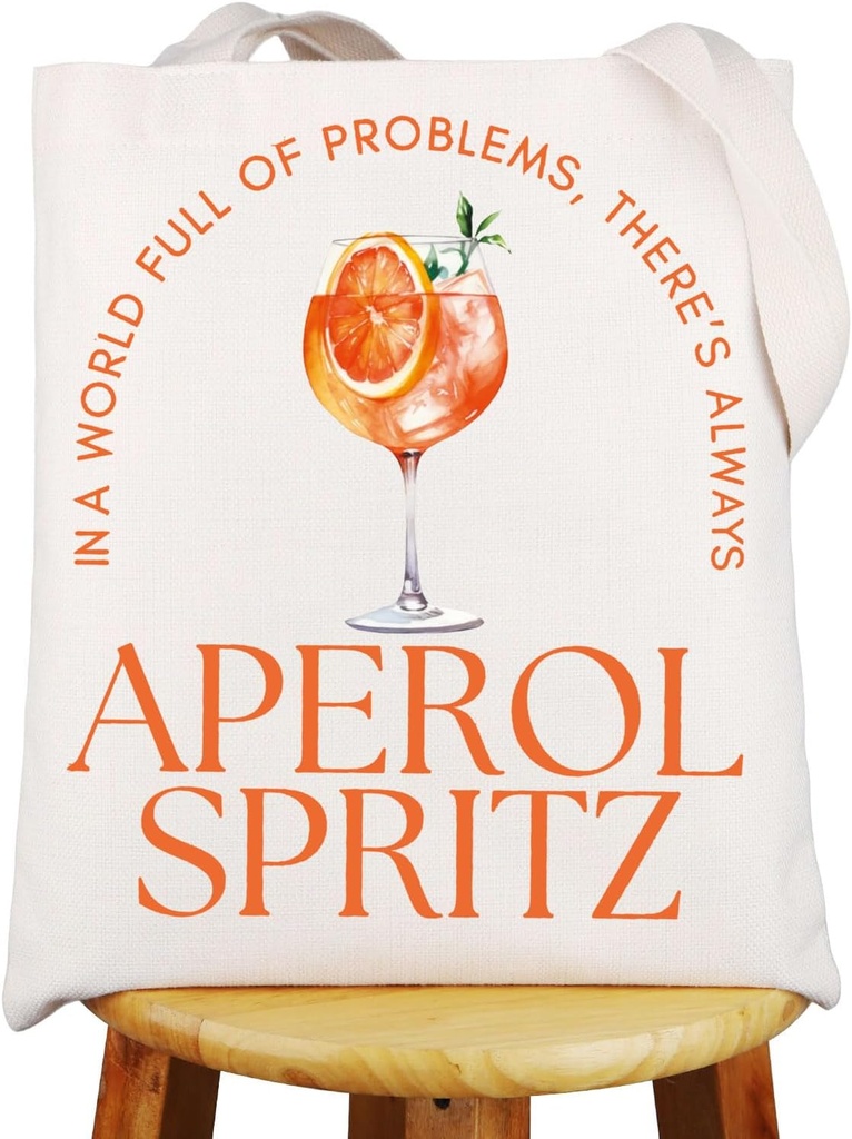 G2TUP Aperol Spritz Tote Bag Aperol Lover Gift Italian Summer Aperol Spritz Gift Aperol Spritz Party Shoulder Bag