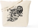 CafePress Worn Zodiac Leo Tote Bag Reusable Natural Beige Canvas Shopping Bag