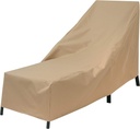 Modern Leisure Basics Patio Chaise Lounge Chair Cover - Weather-Resistant Fabric - Furniture Protection Perfect for Patio, Deck, and Porch - 76" L x 27" W x 30" H - Khaki - 1-Pack - 2017 Model