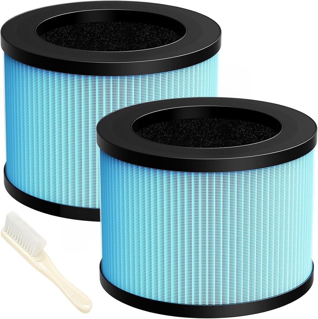 MK01 MK06 DH-JH12 TZ-K1 HEPA Replacement Filter, Compatible with MK01, MK06, ToLife TZ-K1, VOOPNU DH-JH12, MG01JH, Kloudi DH-JH01, POMORON MJ001H, MJ012H, Intelabe EPI080/EP1080, 2 Pack