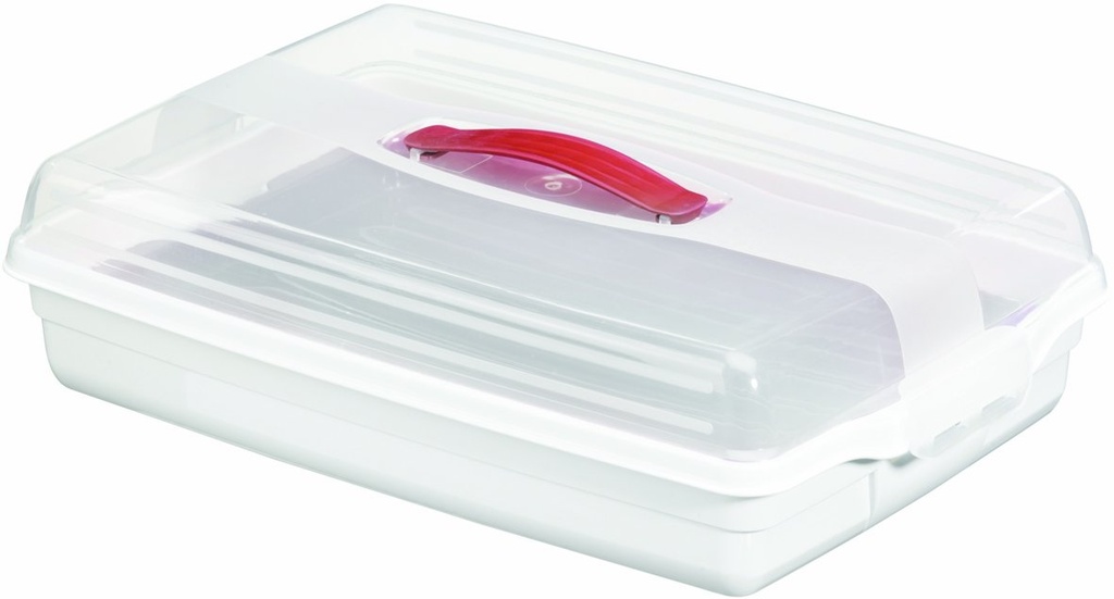 Curver 175245 Cake Container Rectangular Transparent/White